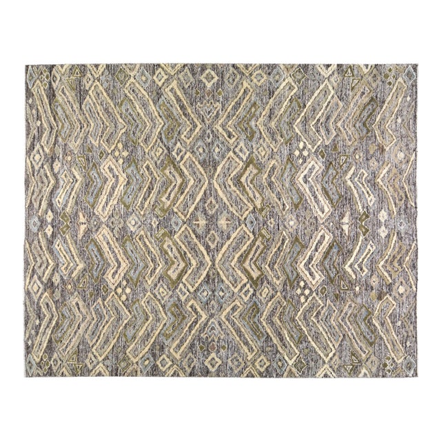 Moroccan Sheba Hand Knotted Wool Rug, 8'x10'2'' For Sale