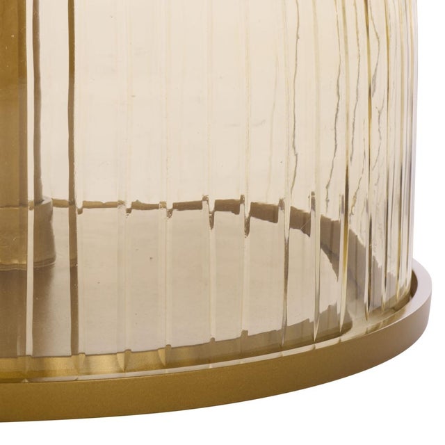 Early 21st Century Kashi Round Side Table in Grey / White For Sale - Image 5 of 6