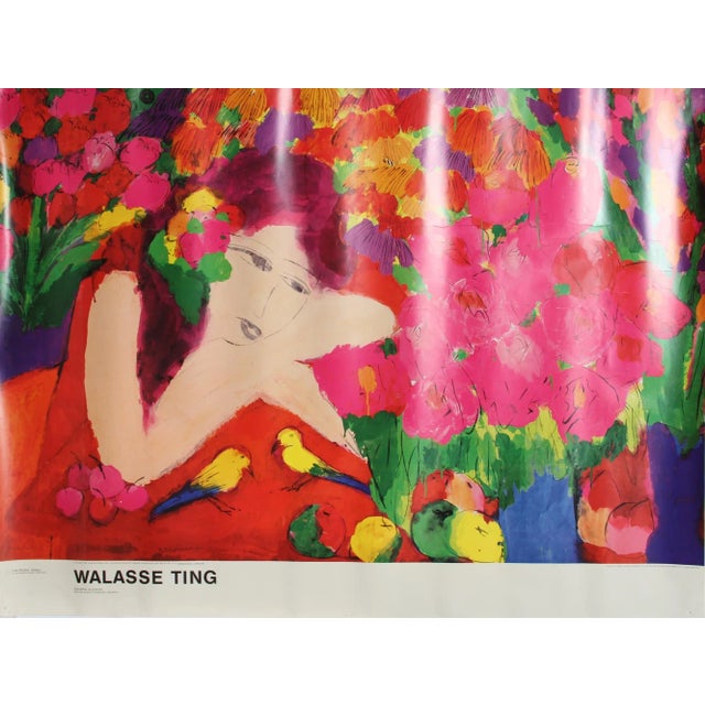 Abstract Dame aux Fleurs, Walasse Ting, Poster For Sale - Image 3 of 3