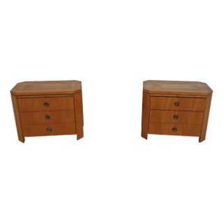 Pair of Baker Charles Pfister Primavera 2 Drawer Nightstands For Sale