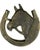 Metal Vintage Brass Horseshoe Door Knocker For Sale - Image 7 of 12