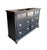 Black bedroom dresser made of solid wood with chrome pulls. The top is in good condition. The brand is Chris Madden for...