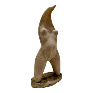 1960s Larry Mohr Signed Resin Figurative Sculpture Abstract Female Form Modernist Torso