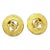 Chanel Vintage Gold Plated CC Round Cutout Clip on Earrings - 2 Pieces For Sale