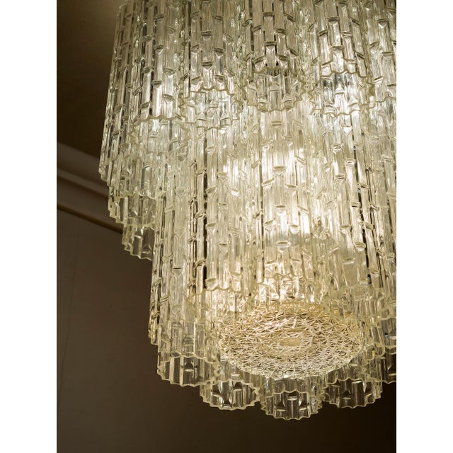 Metal Vintage Italian Murano Glass Chandelier by Toni Zuccheri for Venini, 1960s For Sale - Image 7 of 12