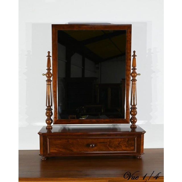 Psyche Mirror in Mahogany For Sale - Image 6 of 18