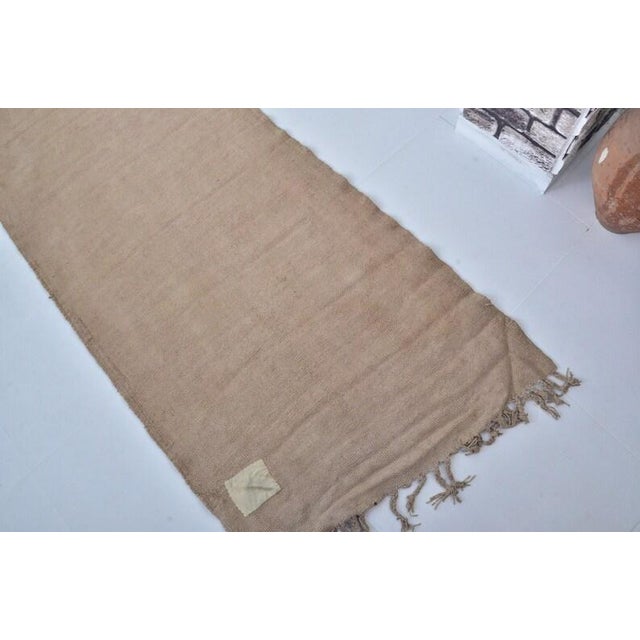 Turkish Vintage Minimalist Hemp Runner For Sale - Image 3 of 10