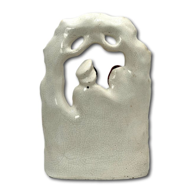 Brown Large Mid 19th Century Antique English Staffordshire Pottery Queen Victoria & Prince Albert Garden Trellis Figure For Sale - Image 8 of 12