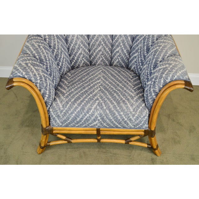 Tommy Bahama Large Rattan Pair Club Chairs Chairish