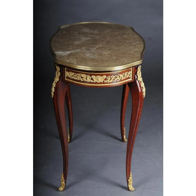 French Salon Side Table in Transition Style For Sale - Image 5 of 7