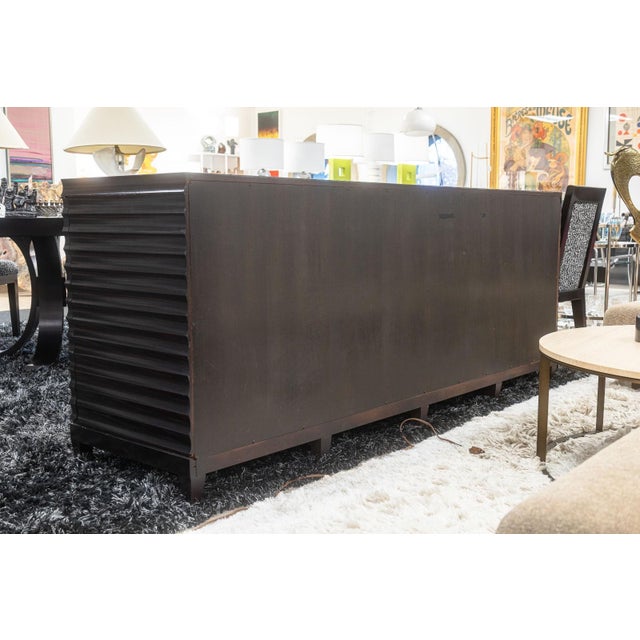 Barbara Barry for Baker Modern Fluted Black Lacquered Sideboard Credenza For Sale - Image 11 of 11