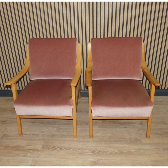 Mid-Century Modernist Easy Armchair in Light Wood, 1950s-1960s For Sale - Image 11 of 13