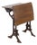 Antique Folding School Row Desk With Cast Iron Legs For Sale