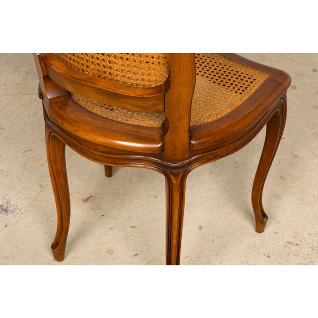 Set of 8 Early 20th Century French Louis XV Style Walnut Cane Dining Chairs For Sale - Image 10 of 18