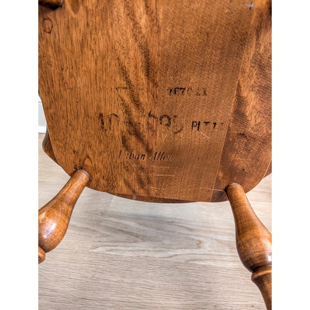 Vintage Ethan Allen Heirloom Nutmeg Comb Back Windsor Maple Chair Pair For Sale - Image 11 of 11