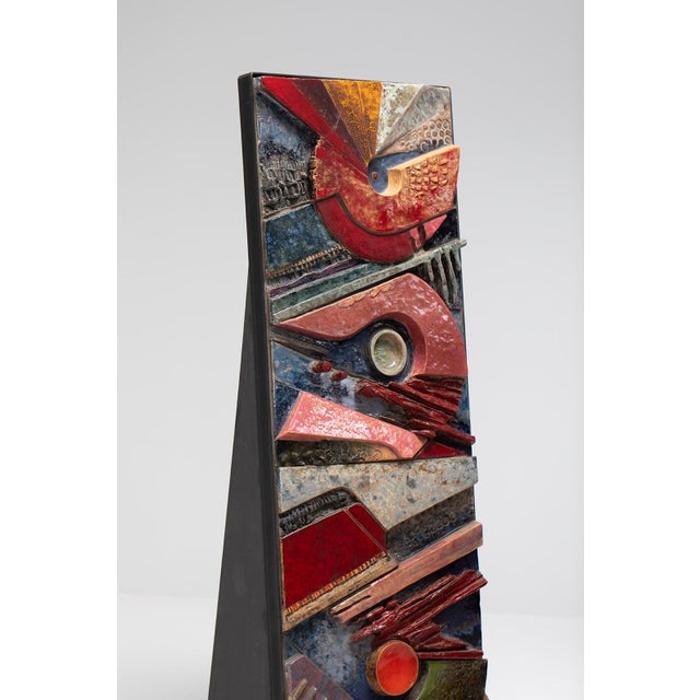 Blue Ceramic Mural by Willy Meysmans, 1960s For Sale - Image 8 of 9