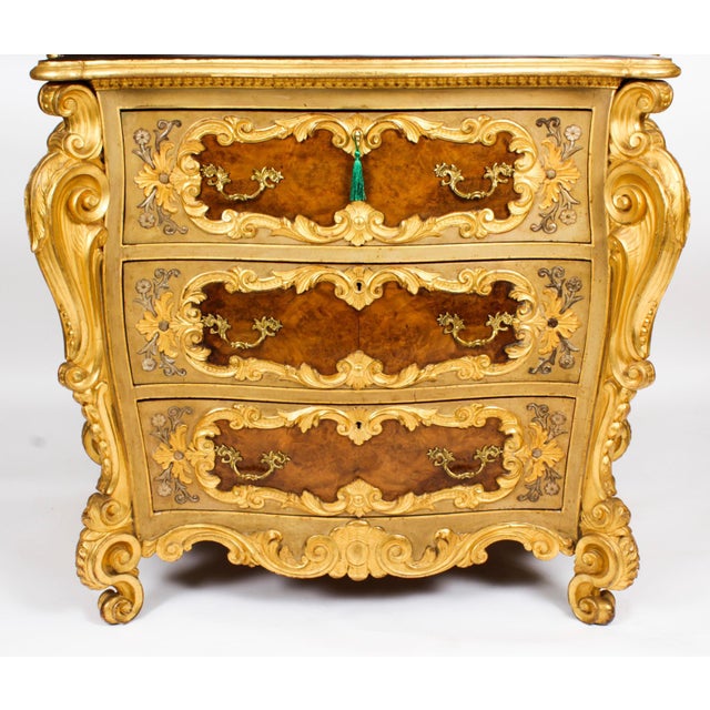 Antique Venetian Walnut and Giltwood Commodes, 1890s, Set of 2 For Sale - Image 4 of 18