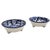 Ceramic 1980s Talavera Hand Painted Cobalt Blue Serving Bowl Set Mexico 3 Piece 10.5" For Sale - Image 7 of 18