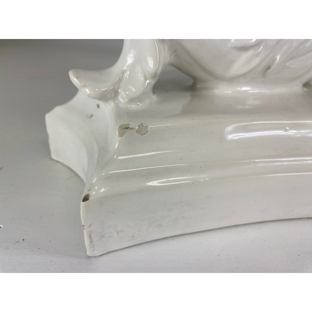 Sculpture Materials Magnificent Italian Mid Century Blanc De Chin Rococo Style Sculptural Planter For Sale - Image 7 of 12