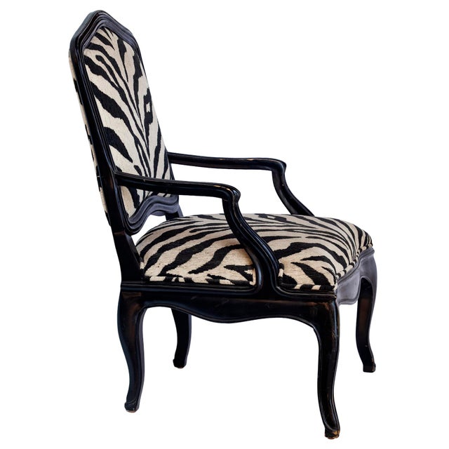 Vintage Faux Zebra Upholstered Chair, Pair For Sale - Image 14 of 15