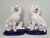 Ceramic Victorian Staffordshire Poodle Family on Cobalt Bases, 1870s, Set of 2 For Sale - Image 7 of 7