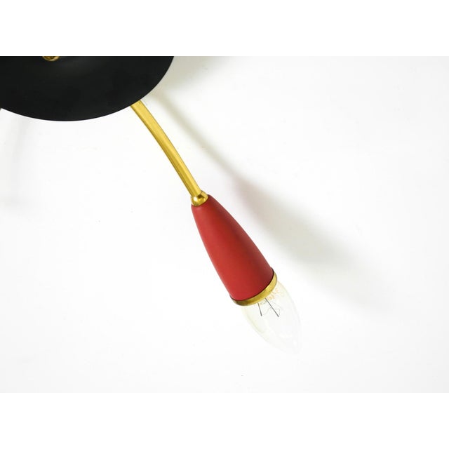 Mid-Century Modern Brass 3-Arm Sputnik Ceiling or Wall Lamp, 1950s For Sale - Image 14 of 18