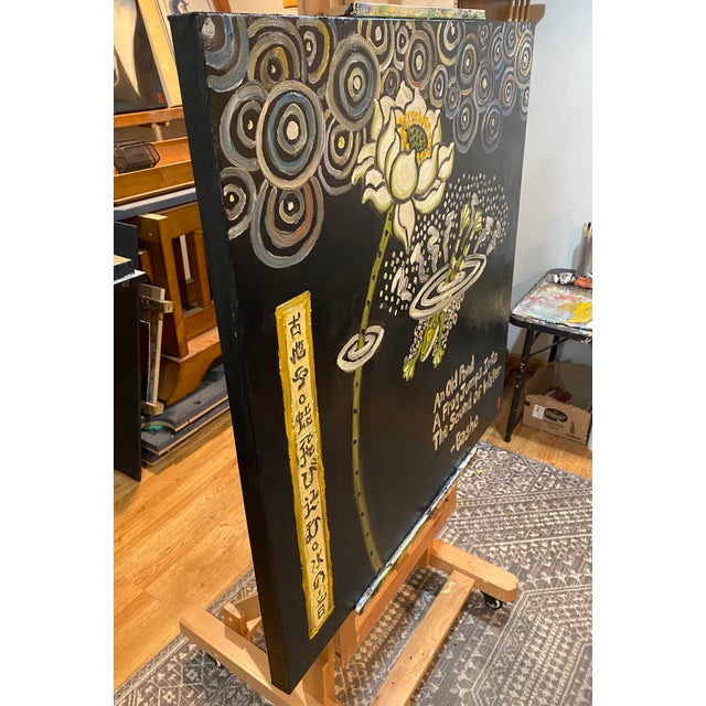 Contemporary "Basho Haiku" Contemporary Original Oil Painting on Canvas by Stephen McDonough For Sale - Image 3 of 3