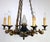 Empire French Bronze and Glass Chandelier from Lucien Gau, 1940s For Sale - Image 12 of 14