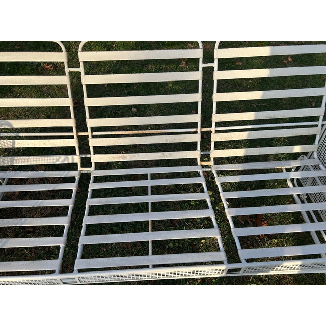 Vintage Woodard Conversation Seating, Ottoman, & Tables, Attributed, 6 Pieces For Sale - Image 12 of 12