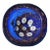 Vintage Murano Rich Sapphire Blue White Flower Murrines Aventurine Flecks Italian Art Glass Bowl For Sale
