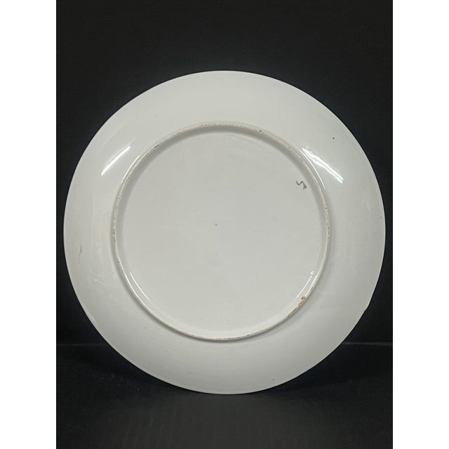 Chinese Art Porcelain Famille Rose Plate With Floral and Bird Design For Sale - Image 9 of 12