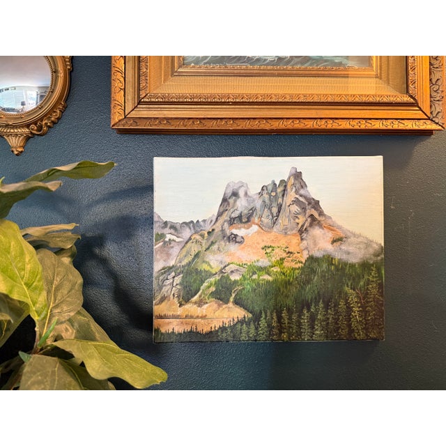 This is an original acrylic painting of a beautiful mountain landscape. Perfect for your gallery wall. Frame is optional...