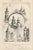 Large C1880s French Architecture Lithograph of Towers & Clock Towers For Sale