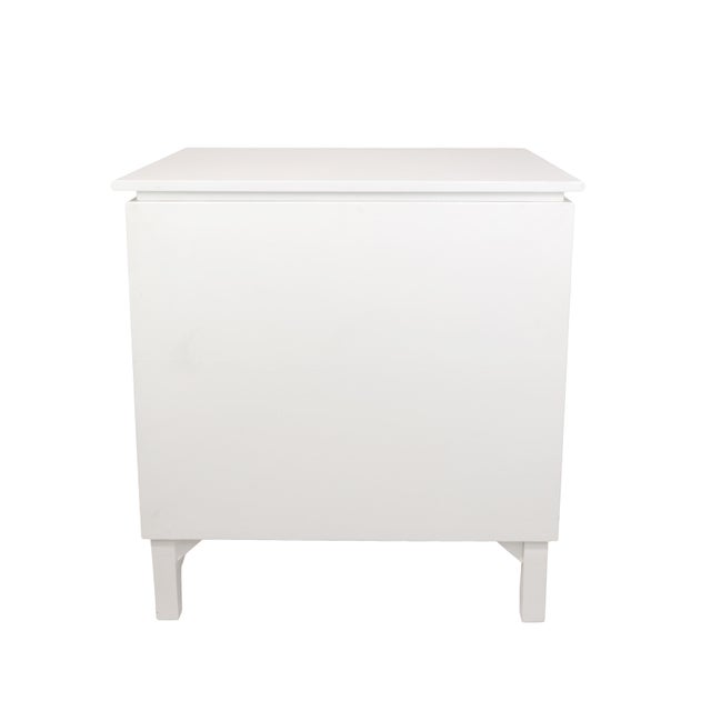 A Classic European Baroque-Style White Embossed Storage Cabinet/Bathroom Vanity Base. For Sale In New York - Image 6 of 14