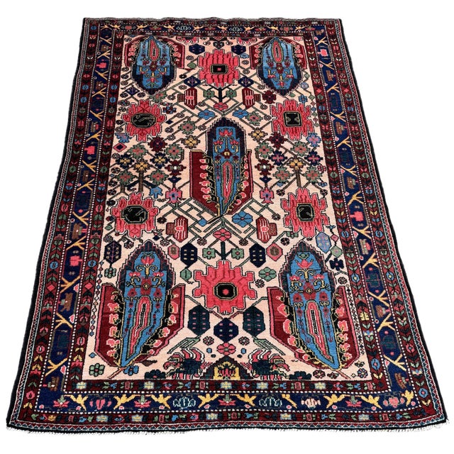 Antique Bakhtiar Rug in Wool, 1890s For Sale - Image 3 of 18