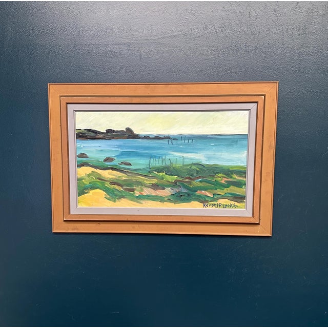 Kersti Flyckt, Coastal Landscape, 1950s, Oil on Canvas, Framed For Sale - Image 16 of 18