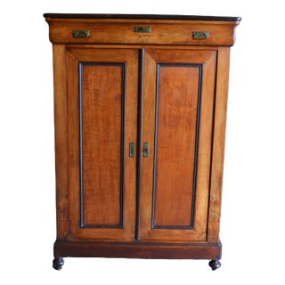 Antique Cherry Wood Maids Wardrobe. For Sale