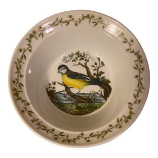Vintage Portmeirion Birds of Britain “Blue Tit” Rimmed Cereal Bowl, Acorn Rim For Sale