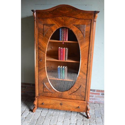 Antique Walnut Display Bookcase For Sale - Image 9 of 10