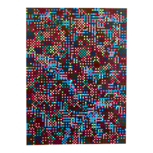 Tony BecharaPuerto Rican Abstract Geometric Op Art Silkscreen Lithograph Kinetic Art, c.1979