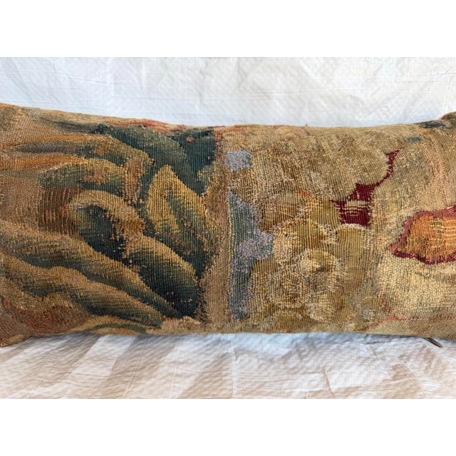 17th Century Brussels Botanical Tapestry Pillow For Sale In Los Angeles - Image 6 of 7