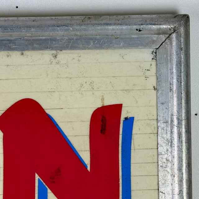 Mid 20th Century Salvaged Mid 20th Century Fairground "Cotten Candy" Aluminum Sign For Sale - Image 5 of 8
