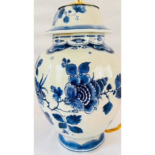 Antique Delft Table Lamp from De Koninklijke Porceleyne Fles For Sale - Image 4 of 8