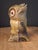 Vintage Cast Iron Owl on Stump Still Bank Gold Finish 3.7" Moore Pg 90 #599 For Sale In Boston - Image 6 of 18