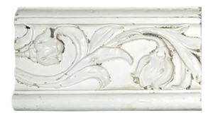 Terra Cotta Brick With Scrolling Foliate Design