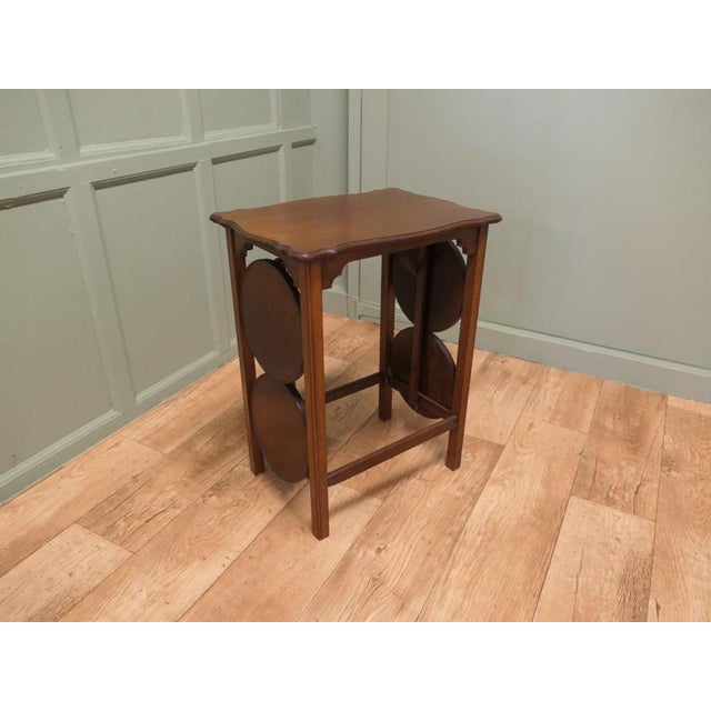 Wood Side Table with Double Cake Stand, 1900 For Sale - Image 7 of 8