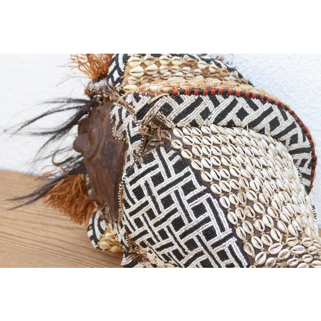Cowry Shell Kuba Lele African Mask For Sale - Image 9 of 10
