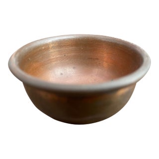 1950s Copper Dip Bowl With Lip Edge For Sale