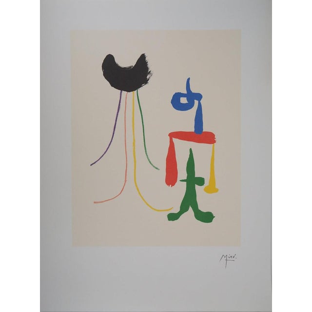Joan Miró, Surrealist Couple, Signed Lithograph For Sale - Image 6 of 6