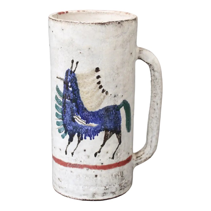 Vallauris france 陶器 Jouve 1960 Mid-Century Signed Vallauris France Ceramic Pottery
